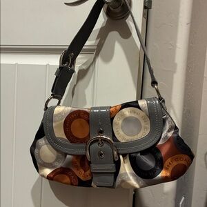 Coach Multicolor Circle Pattern Shoulder Bag